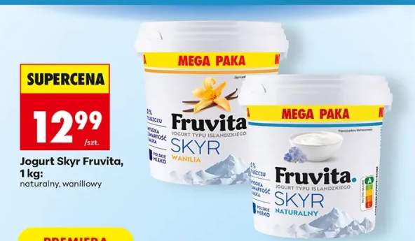 Jogurt Skyr naturalny Fruvita +1 wariant