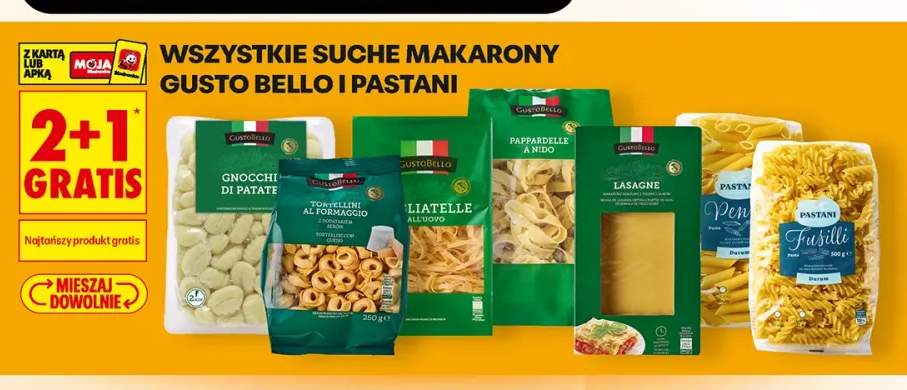 Suche makarony Gusto Bello i Pastani +7 wariantów