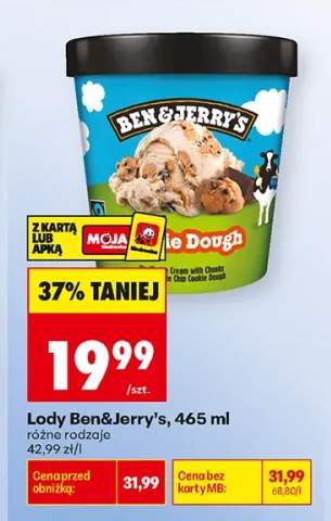 Lody Ben & Jerry's Cookie Dough