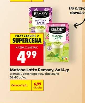 Matcha Latte Remsey o smaku czarnego bzu +1 wariant