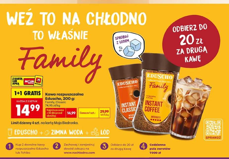 Kawa rozpuszczalna Eduscho Family +1 wariant