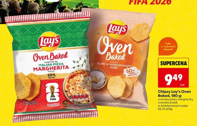 Chipsy Lay's Oven Baked o smaku kurek w śmietanowym sosie +1 wariant