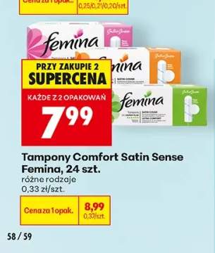 Tampony Comfort Satin Sense Femina 24 szt