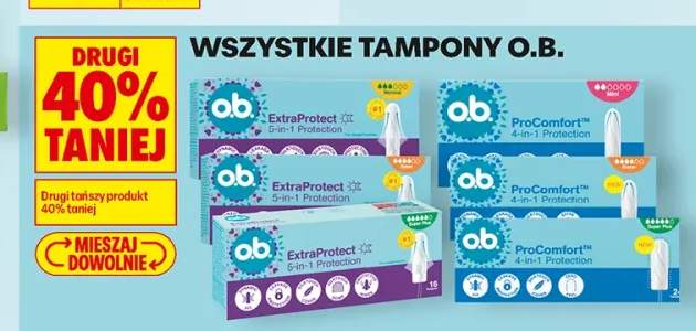 Tampony o.b. +2 warianty
