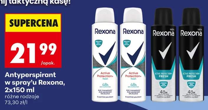Antyperspirant w sprayu Rexona Active Protection+ Fresh 2-pak +1 wariant