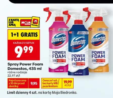 Spray do czyszczenia Domestos Power Foam Floral Fresh +2 warianty