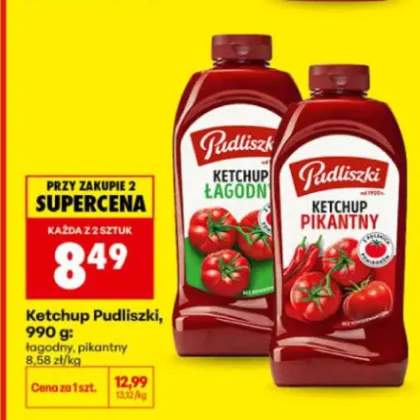 Ketchup łagodny Pudliszki +1 wariant