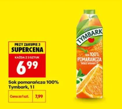 Sok pomarańczowy 100% Tymbark