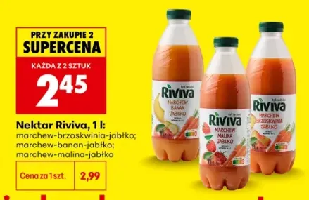 Nektar Riviva marchew-malina-jabłko +2 warianty