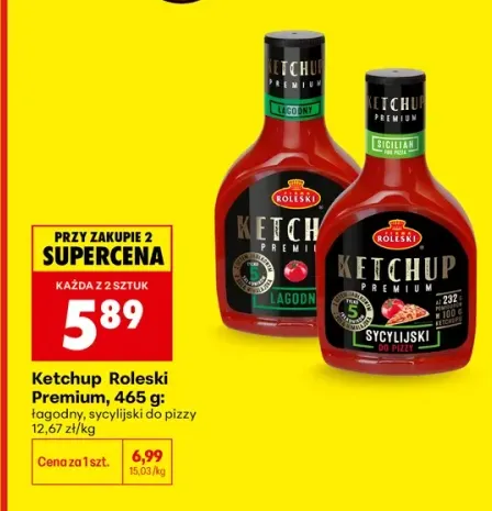Ketchup łagodny Roleski Premium +1 wariant