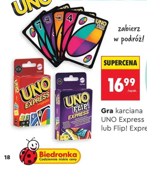 Gra karciana Mattel UNO Express +1 wariant