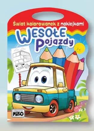 Kolorowanka Wesołe Pojazdy Świat kolorowanek z naklejkami