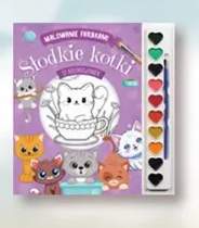 Kolorowanka Słodkie kotki Malowanie farbami