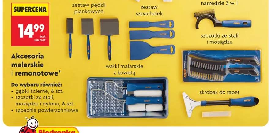 Zestaw pędzli piankowych NITEO +8 wariantów