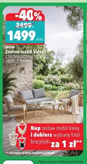 Zestaw mebli Meven Valey sofa + stolik + 2 fotele