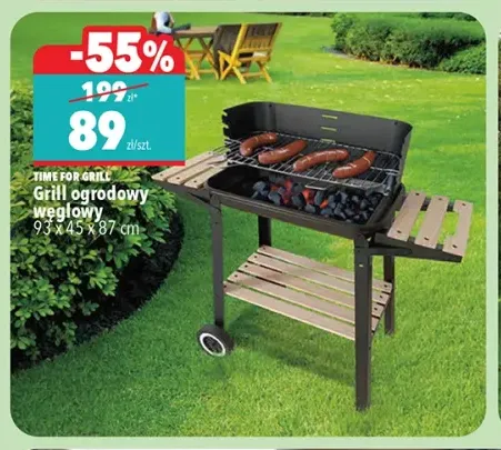 Grill ogrodowy węglowy Time For Grill 93x45x87 cm
