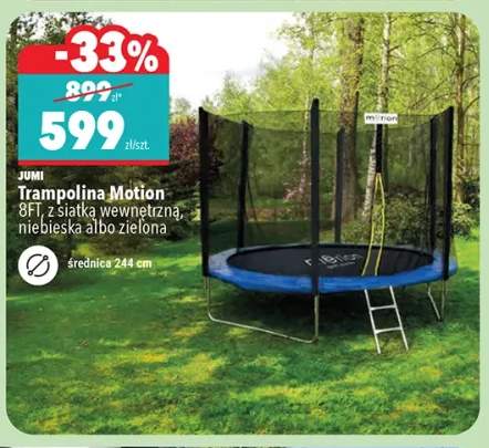 Trampolina Motion Jumi niebieska 8FT +1 wariant