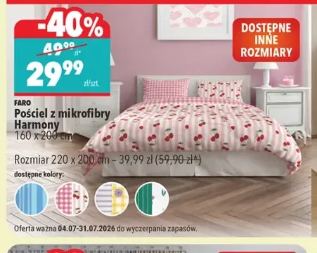 Pościel z mikrofibry Faro Harmony 160x200 cm