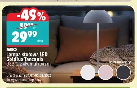 Lampa stołowa LED Sanico Goldlux Tanzania