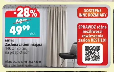 Zasłona zaciemniająca Restilo 140x175 cm