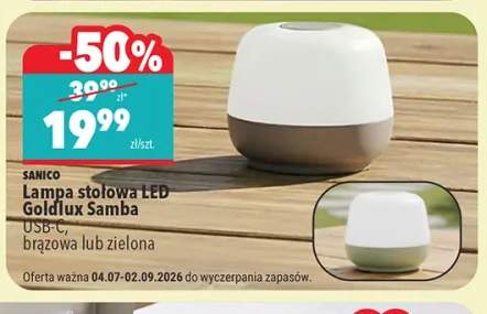 Lampa stołowa LED Sanico Goldlux Samba