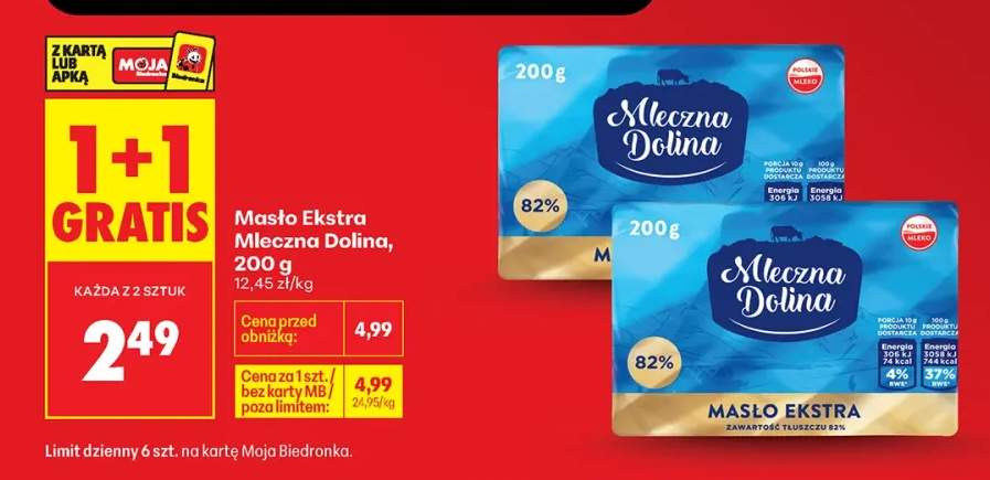 Masło Ekstra Mleczna Dolina