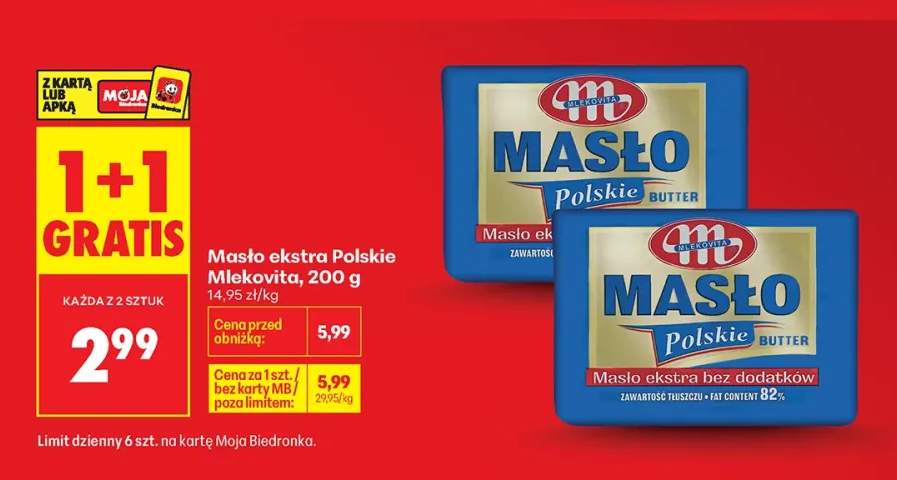 Masło ekstra Polskie Mlekovita