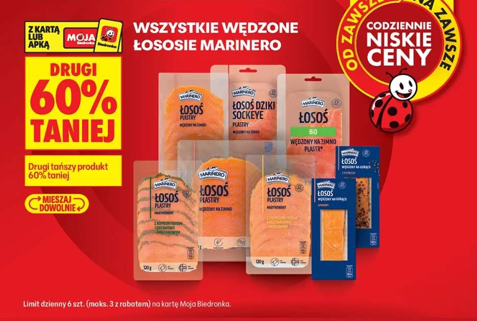 Wędzone łososie Marinero +7 wariantów