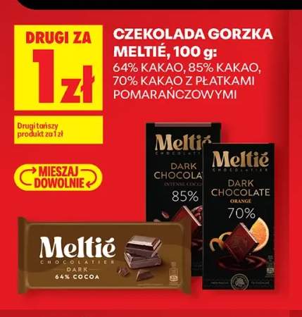 Czekolada gorzka Meltié 64% kakao +2 warianty