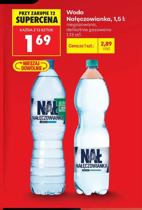 Woda niegazowana Nałęczowianka +1 wariant