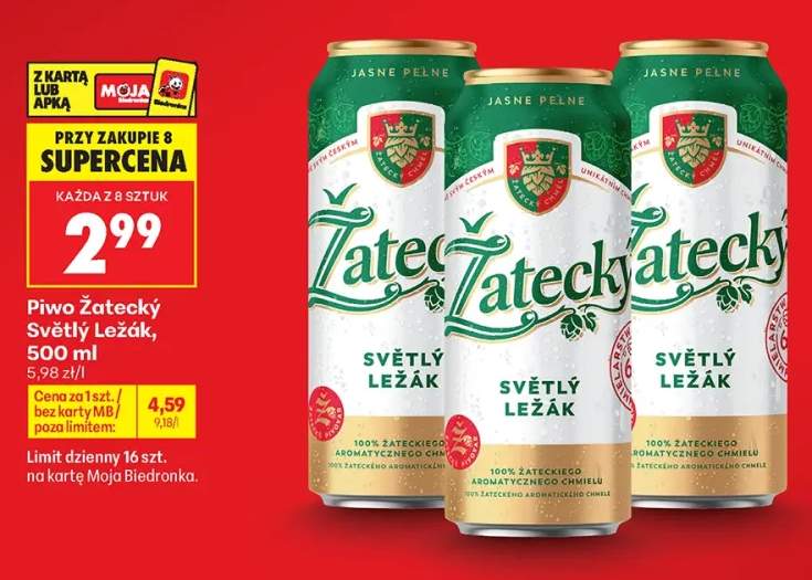 Piwo Žatecký Světlý Ležák