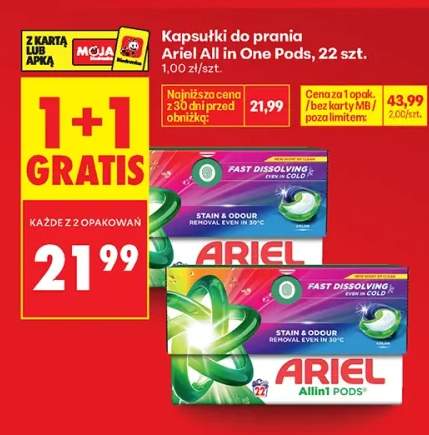 Kapsułki do prania Ariel All in One Pods Mountain Spring +1 wariant