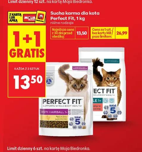 Sucha karma dla kota Perfect Fit Anti Hairball +1 wariant