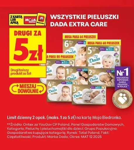 Pieluszki Dada Extra Care +1 wariant