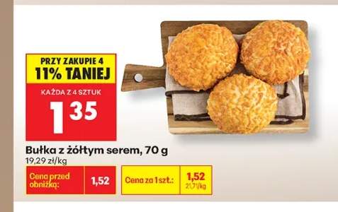 Bułka z żółtym serem
