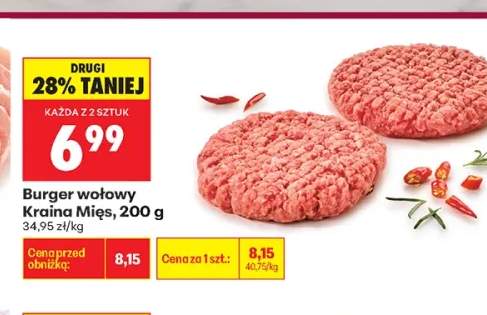 Burger wołowy Kraina Mięs