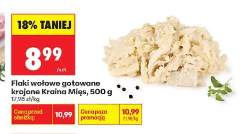 Flaki wołowe gotowane krojone Kraina Mięs