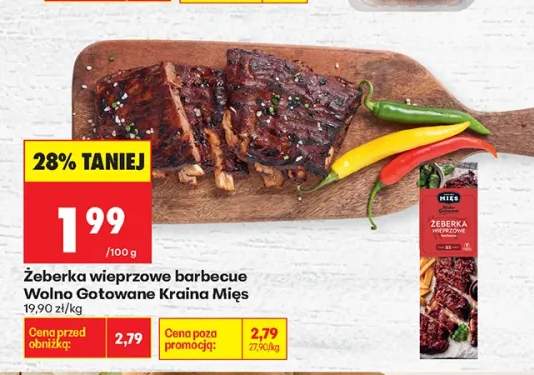 Żeberka wieprzowe barbecue Wolno Gotowane Kraina Mięs