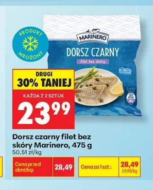 Dorsz czarny filet bez skóry Marinero