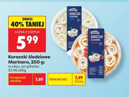 Koreczki śledziowe w oleju Marinero +1 wariant