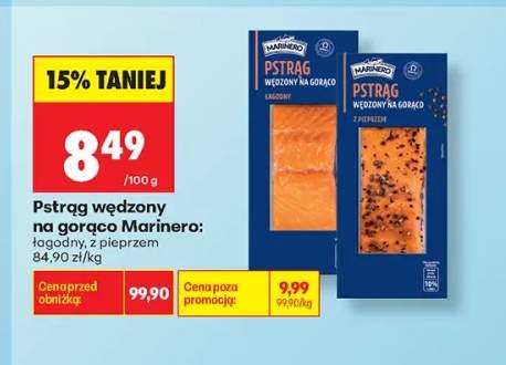 Pstrąg wędzony na gorąco łagodny Marinero +1 wariant