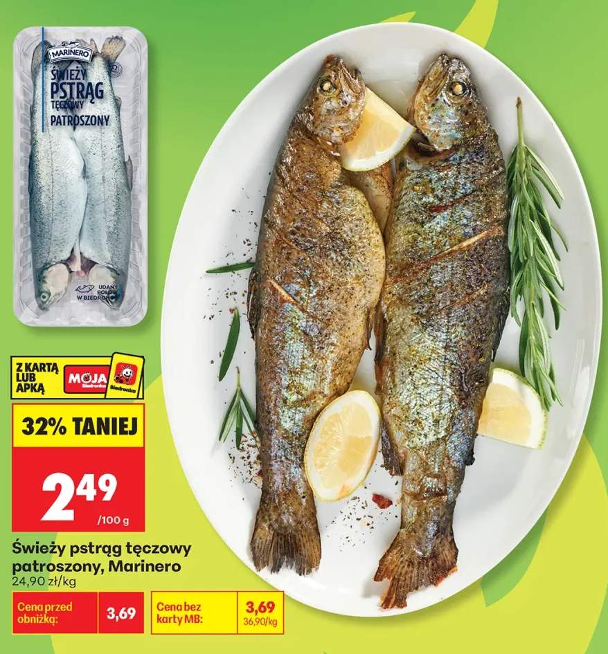 Pstrąg tęczowy świeży patroszony Marinero