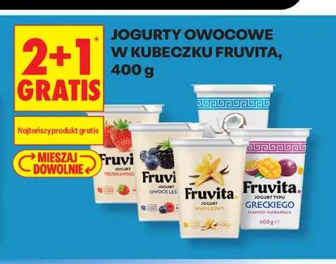 Jogurt owocowy truskawkowy Fruvita +3 warianty
