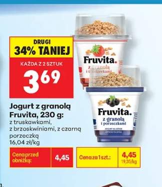 Jogurt z granolą i truskawkami Fruvita +2 warianty