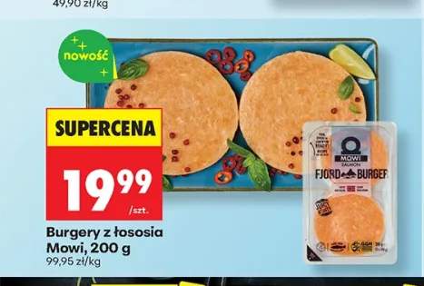 Burgery z łososia Mowi
