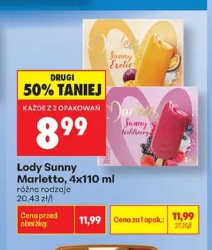 Lody Sunny Exotic Marletto 4-pak +1 wariant