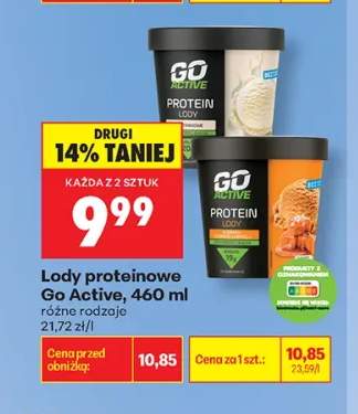 Lody proteinowe słony karmel Go Active +1 wariant