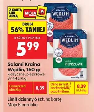 Salami pieprzowe Kraina Wędlin +1 wariant