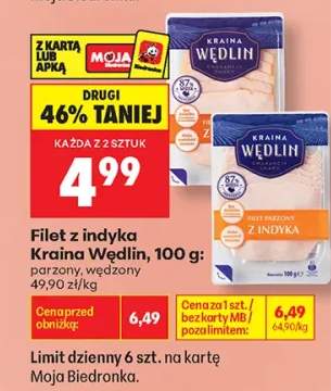 Filet z indyka parzony Kraina Wędlin +1 wariant