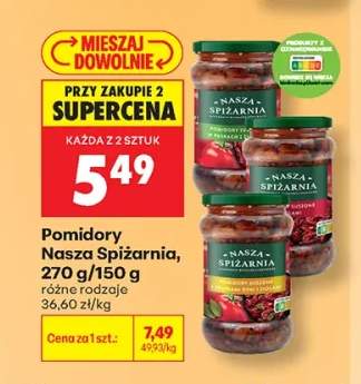 Pomidory suszone w paskach z ziołami Nasza Spiżarnia +1 wariant
